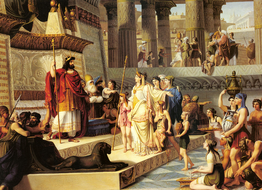 〈所羅門與示巴女王〉，喬凡尼（Giovanni Demin，1789-1859)。（圖／wiki）